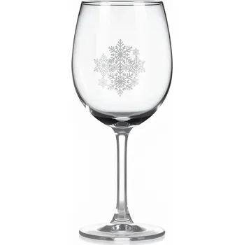 Sklenice Sklenice na víno s gravírovaným motivem sněhové vločky