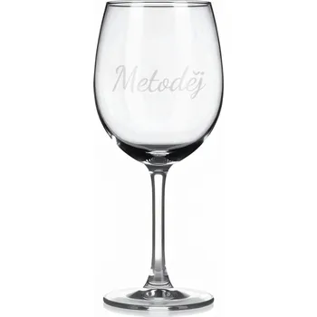 Sklenice Vínová sklenka s gravírovaným jménem – Metoděj II