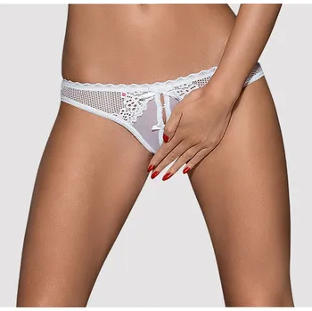 Dámská móda Tanga s otevřeným rozkrokem Obsessive Alabastra Velikost: L/XL