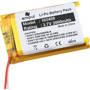 Li-Pol baterie 2000mAh, 3.7V, 103450, JST 1,25 - 2pin