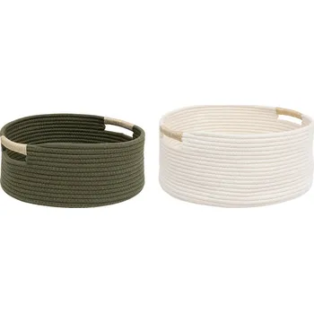 Atmosphera Úložné koše z bavlněné pleteniny TROPICAL, 2 ks, vícebarevně