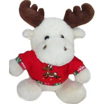 plyšák Vizopol Sob bílý ve svetříku 20 cm