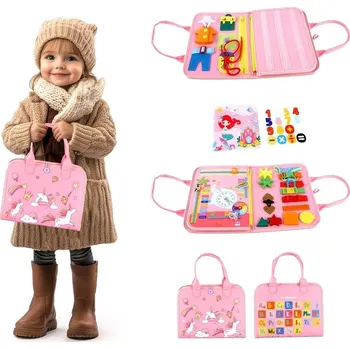 Hračka pro nejmenší Senzorická busy kniha Jedonorožec 1