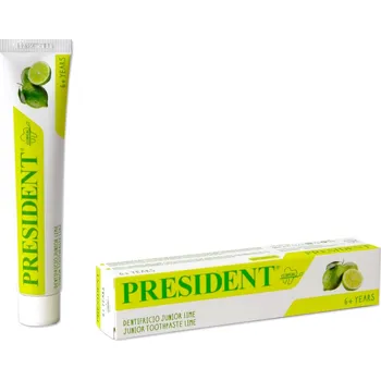 zubní pasta PresiDENT Junior limetková dětská zubní pasta 6+ let 50 ml