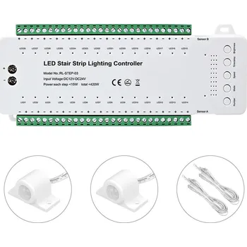 Ovladač světel OEM LED ovladač pro schodiště pro 28 schodů s PIR senzory