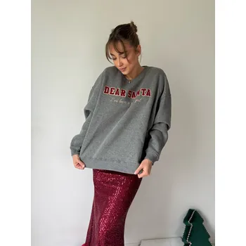 Dámská mikina Mishel Mikina Dear Santa šedá Velikost: UNI