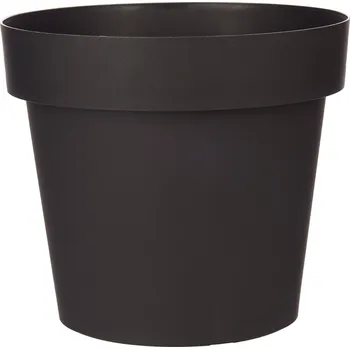 Květináč IBERGARDEN Samozavlažovácí plastový květináč, antracitový, Ø 27,3