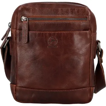 Kabelka Trendy pánská kožená crossbody taška Bellugio Namix, tmavě hnědá