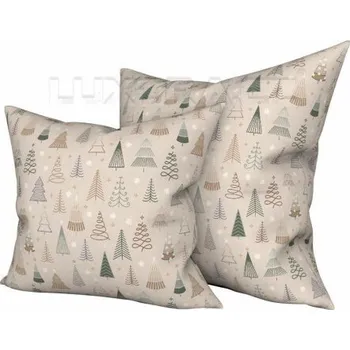 Polštář Geometrické stromečky béžový,50x50