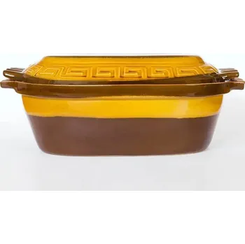Římská mísa / pekáč z glazované terakotové hlíny 6 l hnědý