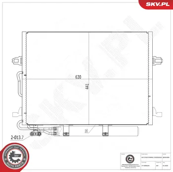 Ventilátor topení a klimatizace Kondenzátor klimatizace ESEN SKV 86SKV084