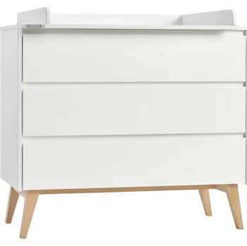 Komoda Přebalovací komoda Pinio Swing se třemi zásuvkami - bílá