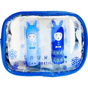 Rtěnka Inuwet SKICLUB WALLET - Duo set ski club lip balms vanilla-coconut & strawberry - stickers