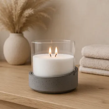 Svíčka Obeton Sypaná svíčka v betonu Jelena 450g - vesmírně šedá