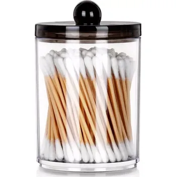 Zásobník na papírové ručníky Akrylový zásobník na vatové tyčinky a kosmetické tampony s víčkem