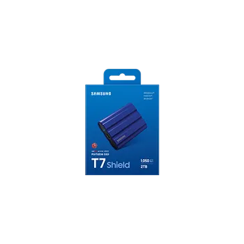 Ukládání dat SAMSUNG Portable SSD T7 Shield 2TB / USB 3.2 Gen 2 / USB-C / Externí / Modrý
