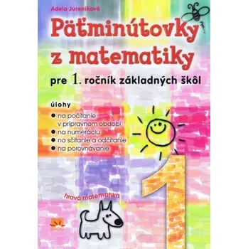 Cizojazyčná kniha Päťminútovky z matematiky pre 1. ročník základných škôl