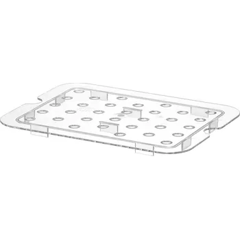 Dóza na potraviny Odtok pro polykarbonátové GN nádoby, HENDI, Profi Line, GN 1/2, Průhledná, 265x206mm