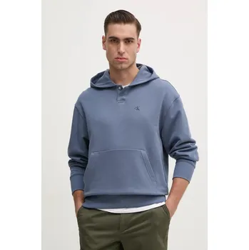 Pánská mikina Bavlněná mikina Calvin Klein Jeans J30J327227 modrá 95X, vel. S