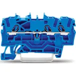 WAGO 2002-1304 Řadová průchozí svorka Wago 3vodičová 2,5 mm2 (modrá)