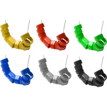 Chov hospodářského zvířete Kroužek na slepice plochá spirála 12 ks 2 cm mix barev