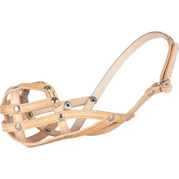 Náhubek pro psa Náhubek pro psy Topas kožený páskový č.4