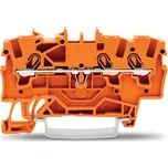 WAGO 2001-1302 Řadová průchozí svorka Wago 3vodičová 1,5mm2 (oranžová)
