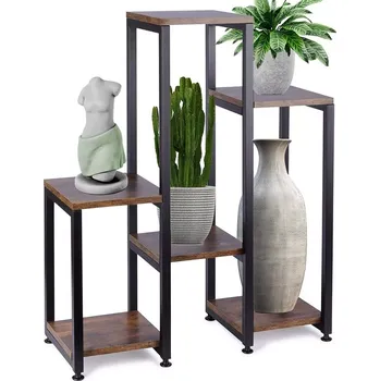 Stojan na květiny Kovový víceúrovňový květinový stojan 80 cm