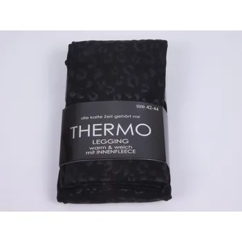 Dámské punčochy CNB BERLIN Termo legíny DE89505 B černé se zvířecím vzorem velikost oblečení - dospělí: 38/40