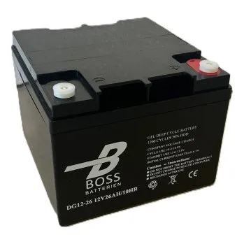 Autobaterie BOSS Deep Cycle GEL 12V 26Ah 166x175x126/126 M5 1200 cyklů