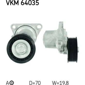 Napínák, žebrovaný klínový řemen SKF VKM 64035