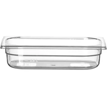 Dóza na potraviny Kontejner GN 1/4 polykarbonát, HENDI, Profi Line, GN 1/4, 1,8L, Průhledná, 265x162x(H)65mm