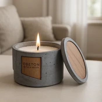 Svíčka Obeton Evan 450g vesmírně šedá/ořech