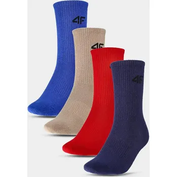 Pánské ponožky Chlapecké ponožky 4F M390 (4pack) 4F modrá | světle modrá | krémová | červená | vícebarevná 3460024