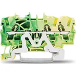 WAGO 2002-1307 Řadová průchozí svorka Wago 3vodičová 2,5 mm2 pro ochranný vodič (zeleno-žlutá)