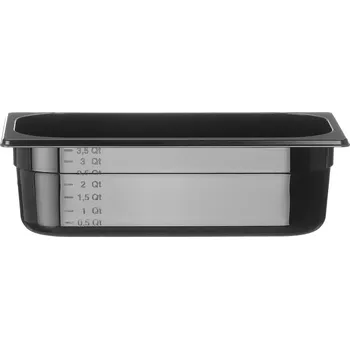 Dóza na potraviny Kontejner GN 1/3 černý polykarbonát, HENDI, Profi Line, GN 1/3, 4L, Černá, 325x176x(H)100mm