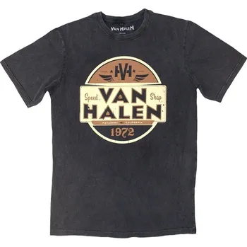 Van Halen Tričko Speed Shop Unisex Charcoal Grey XL