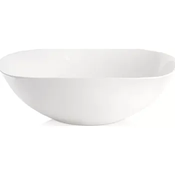 Orion Skleněná mísa Luna bílá 24,5 x 4,5 cm