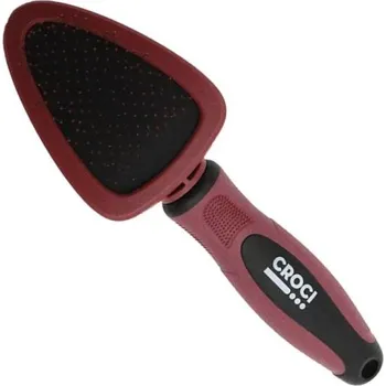 Kartáč pro zvířata Kartáč trojúhelník vínový Croci