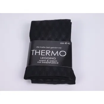 Dámské punčochy CNB BERLIN Termo legíny DE89505 D černé se vzorem velikost oblečení - dospělí: 38/40