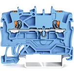 WAGO 2201-1204 Řadová svorka 2x1,5 mm2 (modrá) s ovlád. tlačítkem