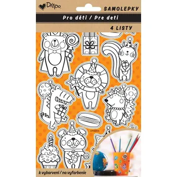samolepka Samolepky k vybarvení DITIPO