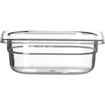 Dóza na potraviny Kontejner GN 1/9 polykarbonát, HENDI, Profi Line, GN 1/9, 0,6L, Průhledná, 176x108x(H)65mm
