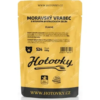Hotové jídlo Hotovky Moravský vrabec s kysaným Bystročským zelím 2 porce