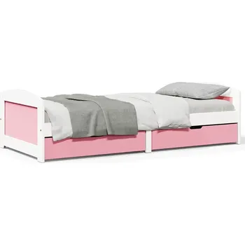 Postel zahrada-XL Válenda se 2 zásuvkami bez matrace bílá a růžová IRUN 90x200 cm 3314679