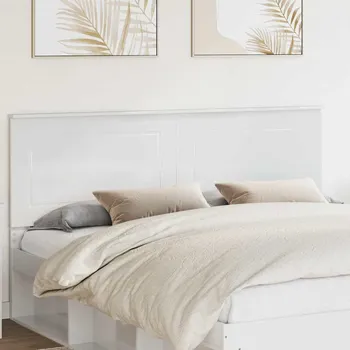 vidaXL Čelo postele s čelo Lesklá bílá 180 cm kompozitní dřevo