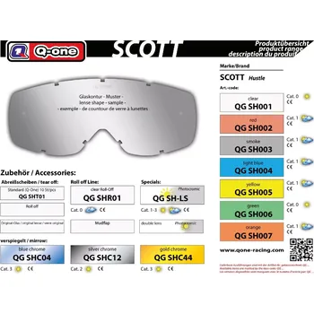 Motocyklové brýle Q-One sklo Scott Hustle čiré - čirá