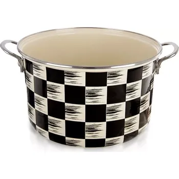 Hrnec Emaliovaný hrnec šachovnice 26 cm, 6,5 l