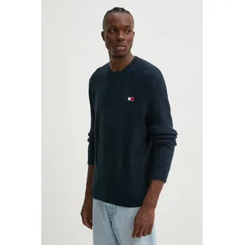 Pánský svetr Svetr Tommy Jeans pánský, tmavomodrá barva, DM0DM19440 59X, vel. M