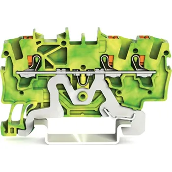 WAGO 2201-1307 Řadová svorka 3x1,5 mm2 pro ochranný vodič (zeleno-žlutá) s ovlád. tlačítkem